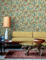 A-Street Prints Manette Turquoise Birds in the Bush Wallpaper