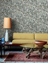 A-Street Prints Manette Slate Birds in the Bush Wallpaper