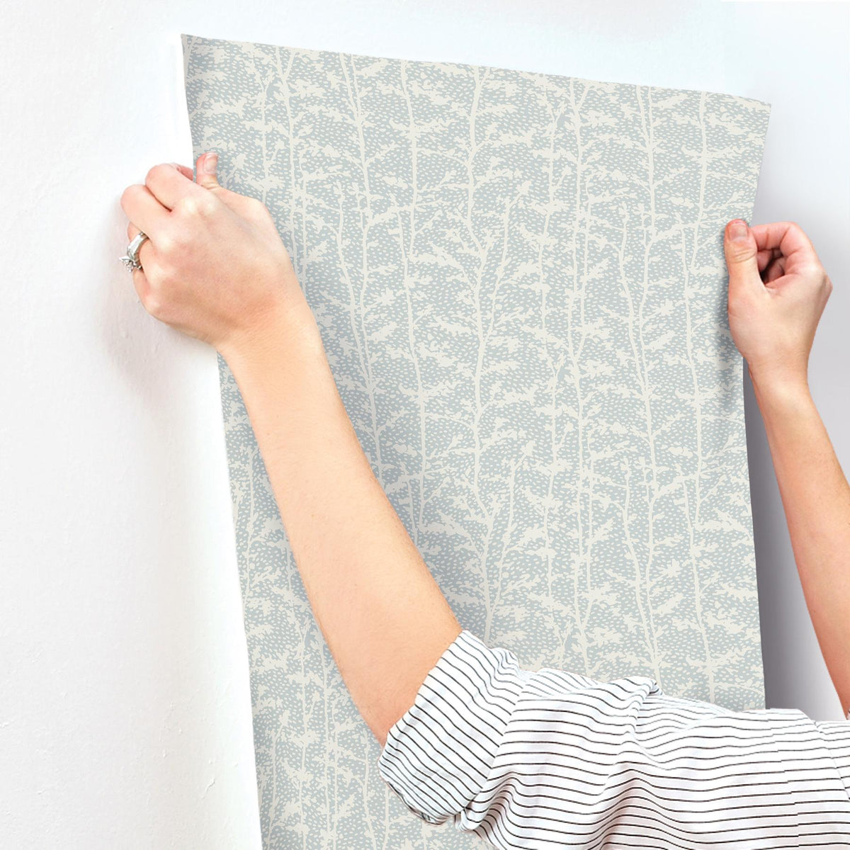 A-Street Prints Layton Light Blue Climbing Vines Wallpaper