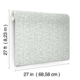 A-Street Prints Layton Light Blue Climbing Vines Wallpaper