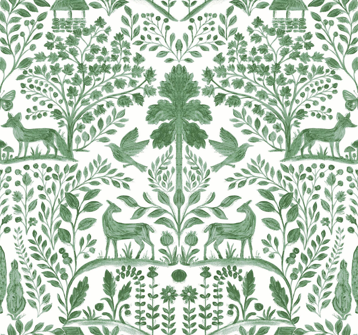 A-Street Prints Anoki Green Scenic Woodlands Wallpaper