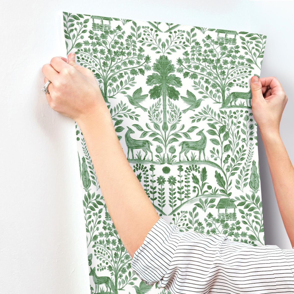 A-Street Prints Anoki Green Scenic Woodlands Wallpaper