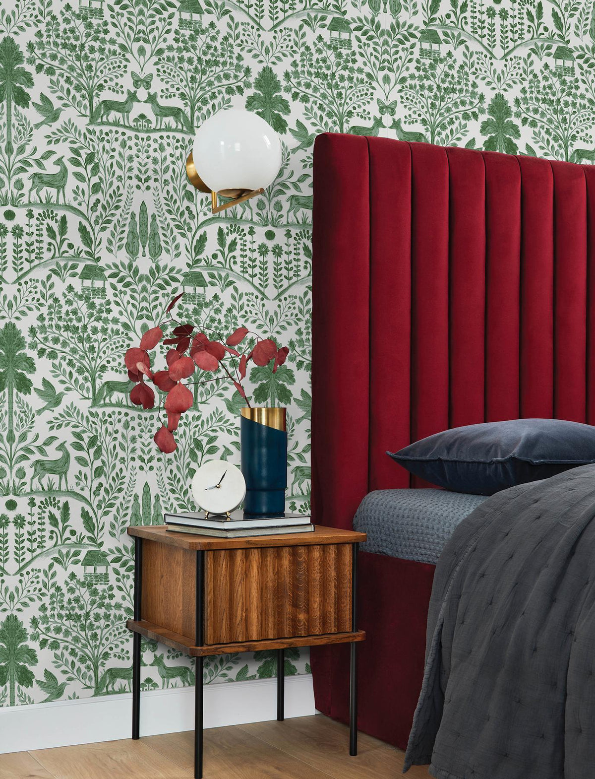 A-Street Prints Anoki Green Scenic Woodlands Wallpaper