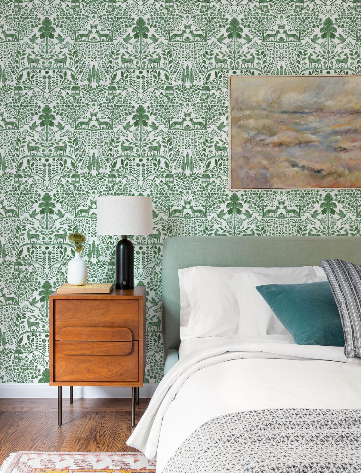 A-Street Prints Anoki Green Scenic Woodlands Wallpaper