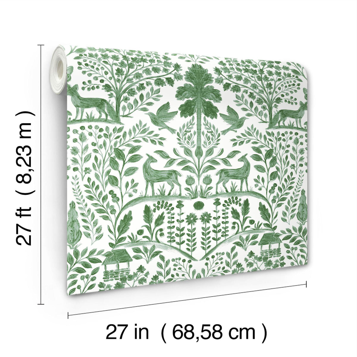 A-Street Prints Anoki Green Scenic Woodlands Wallpaper