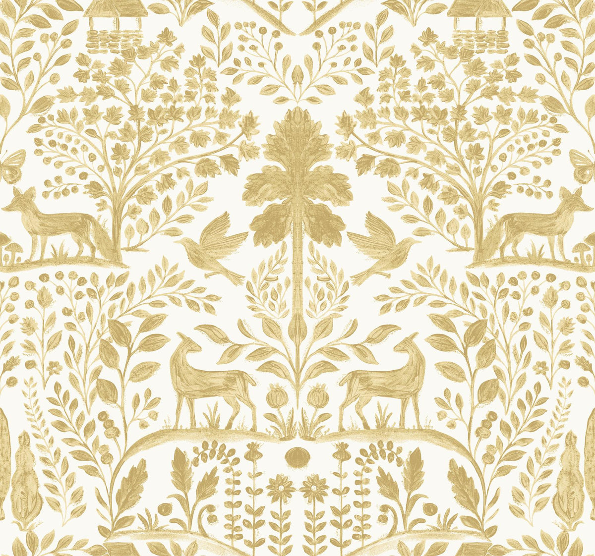A-Street Prints Anoki Yellow Scenic Woodlands Wallpaper