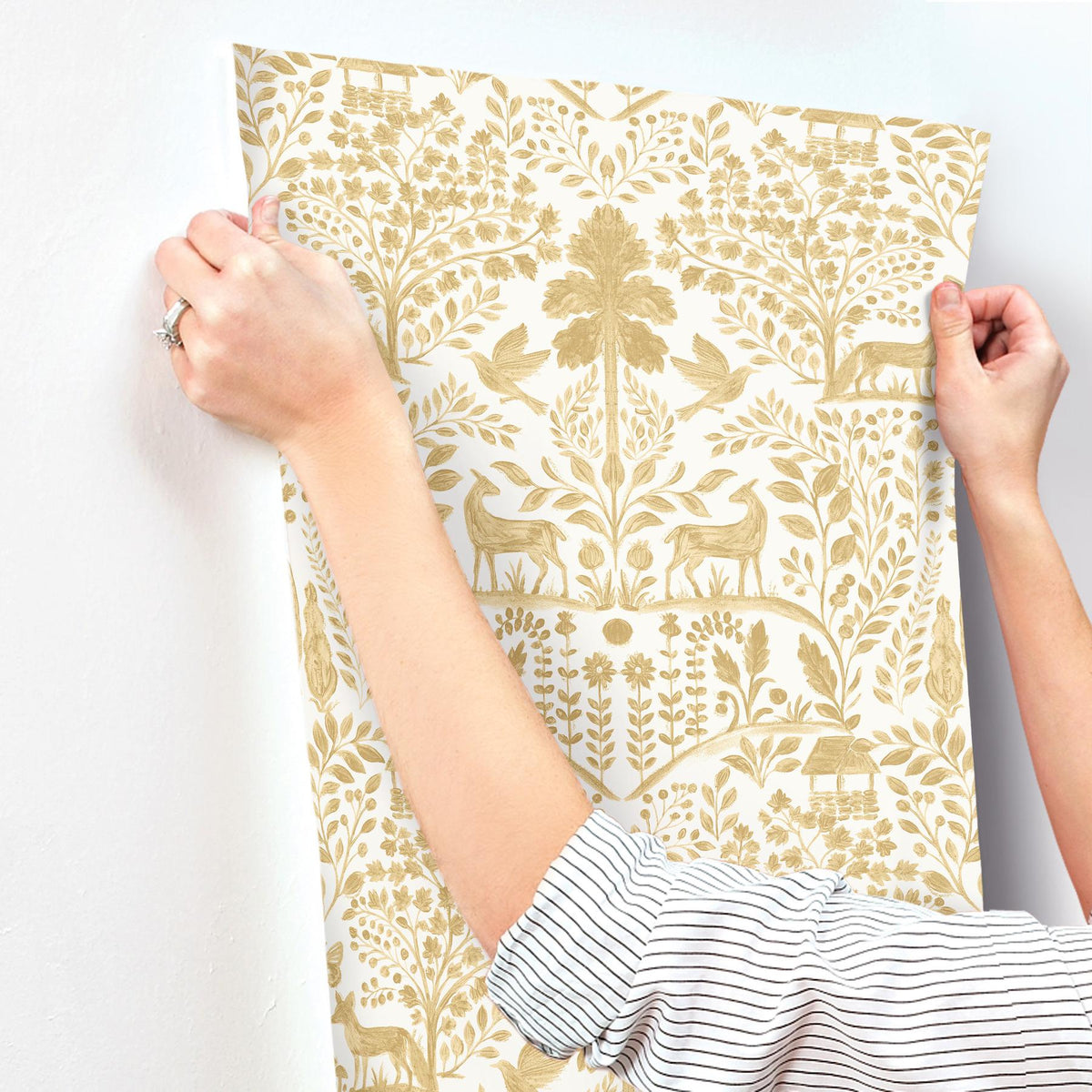 A-Street Prints Anoki Yellow Scenic Woodlands Wallpaper