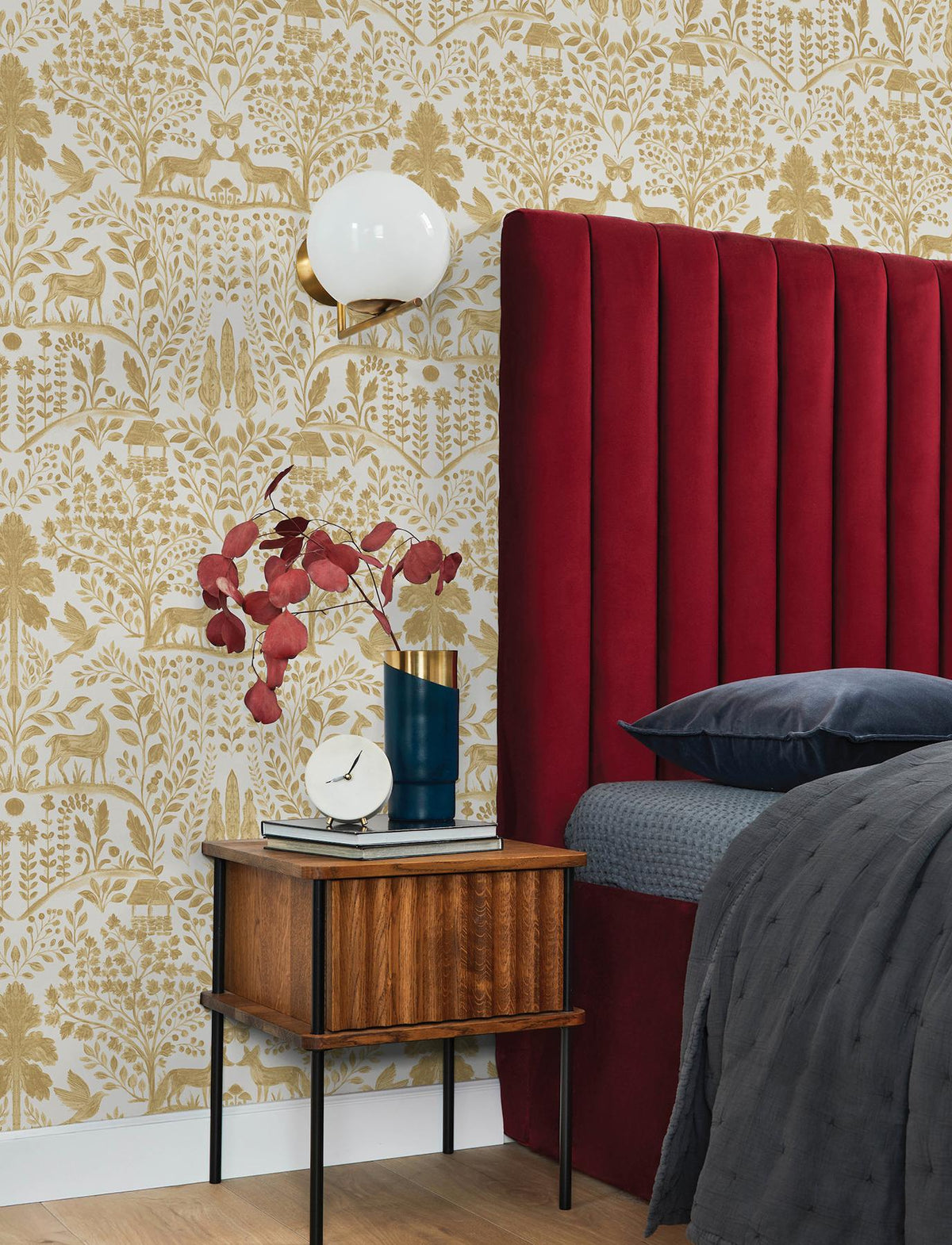 A-Street Prints Anoki Yellow Scenic Woodlands Wallpaper