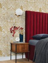 A-Street Prints Anoki Yellow Scenic Woodlands Wallpaper