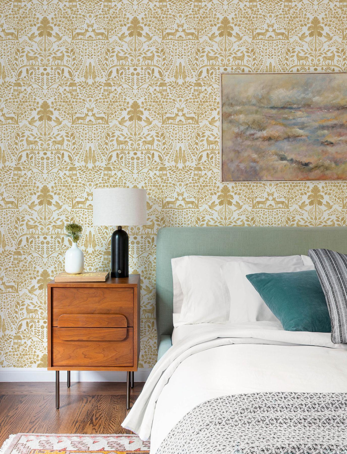 A-Street Prints Anoki Yellow Scenic Woodlands Wallpaper