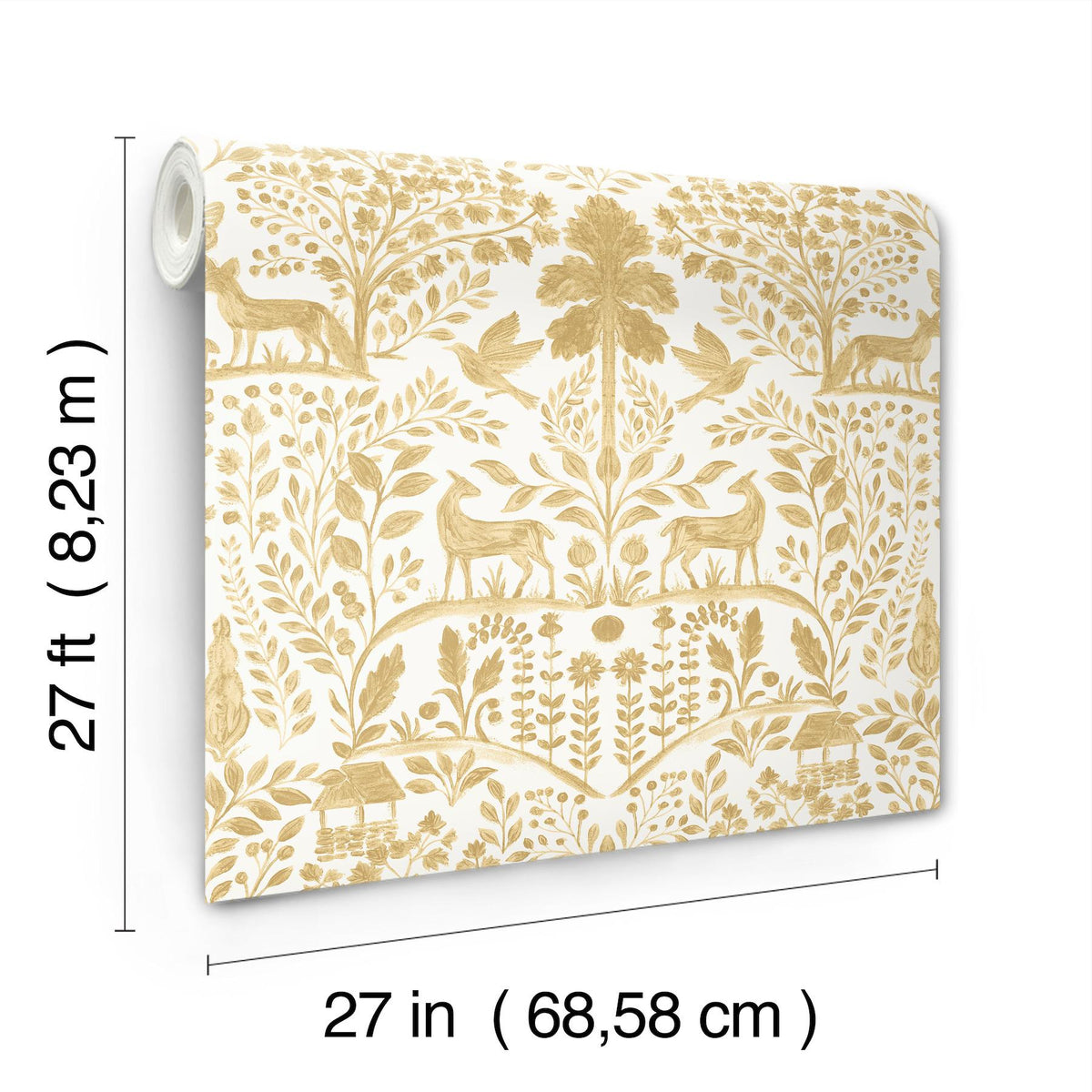 A-Street Prints Anoki Yellow Scenic Woodlands Wallpaper
