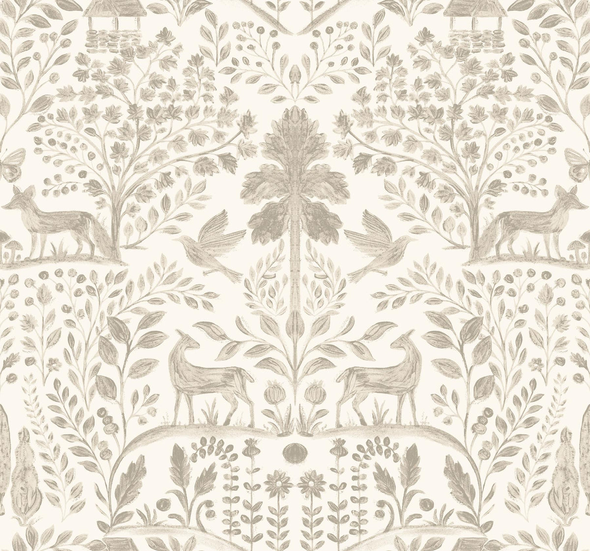 A-Street Prints Anoki Beige Scenic Woodlands Wallpaper