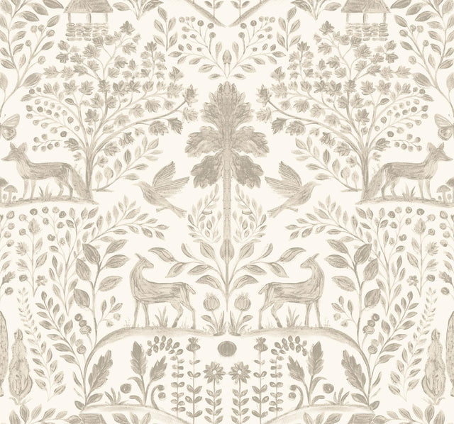 A-Street Prints Anoki Beige Scenic Woodlands Wallpaper