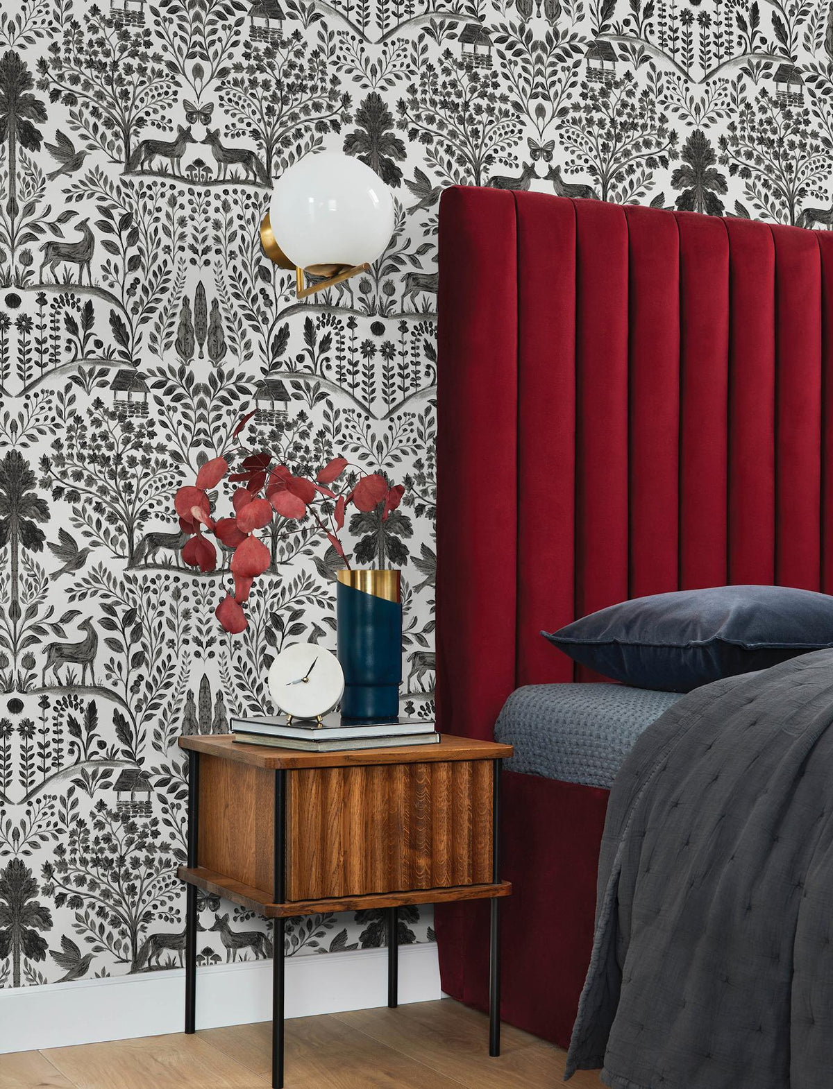 A-Street Prints Anoki Black Scenic Woodlands Wallpaper