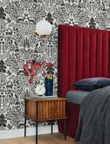 A-Street Prints Anoki Black Scenic Woodlands Wallpaper