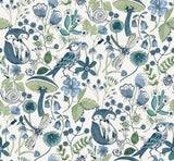 A-Street Prints Wonder Teal Woodland Animals Wallpaper