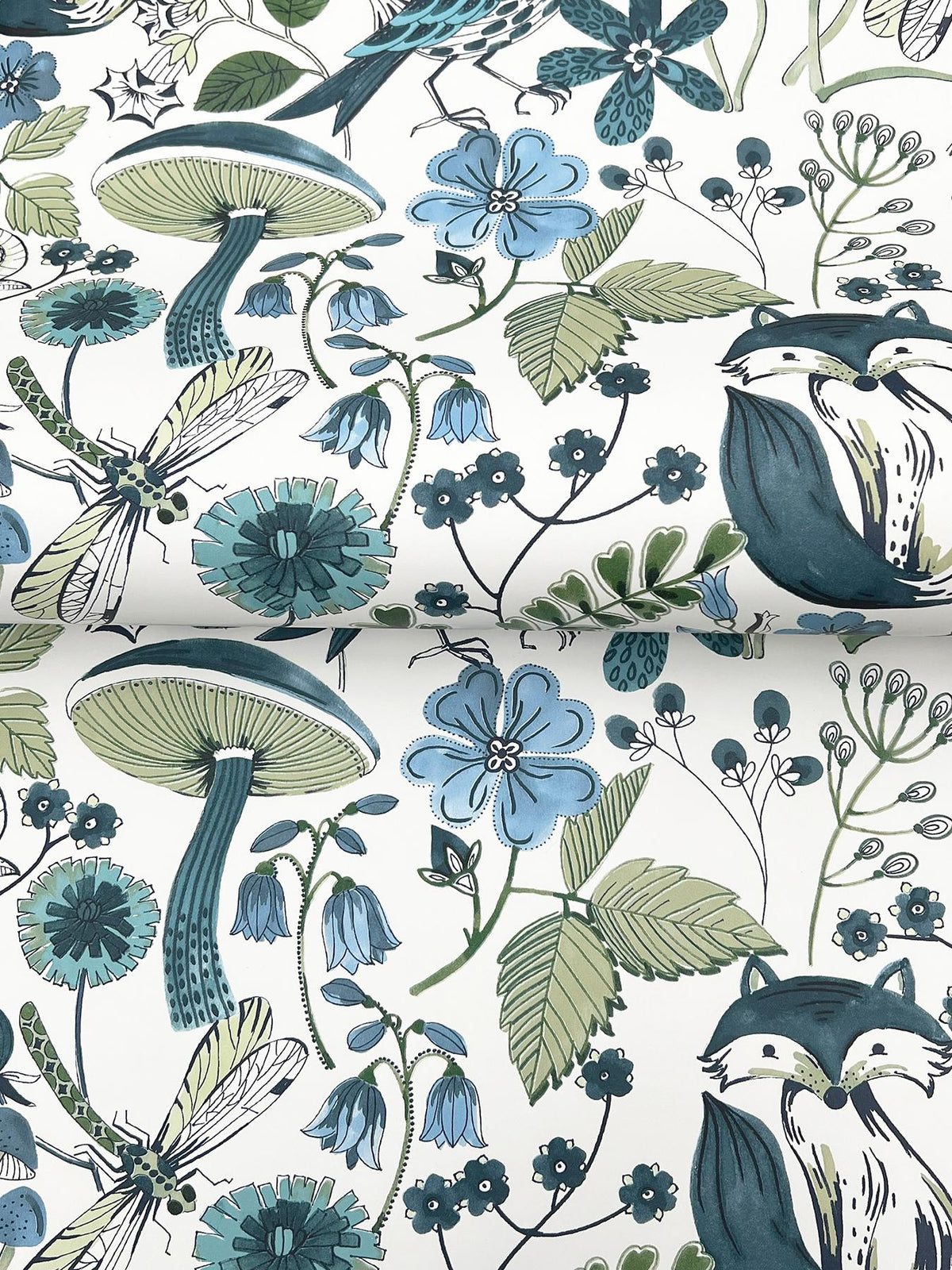 A-Street Prints Wonder Teal Woodland Animals Wallpaper