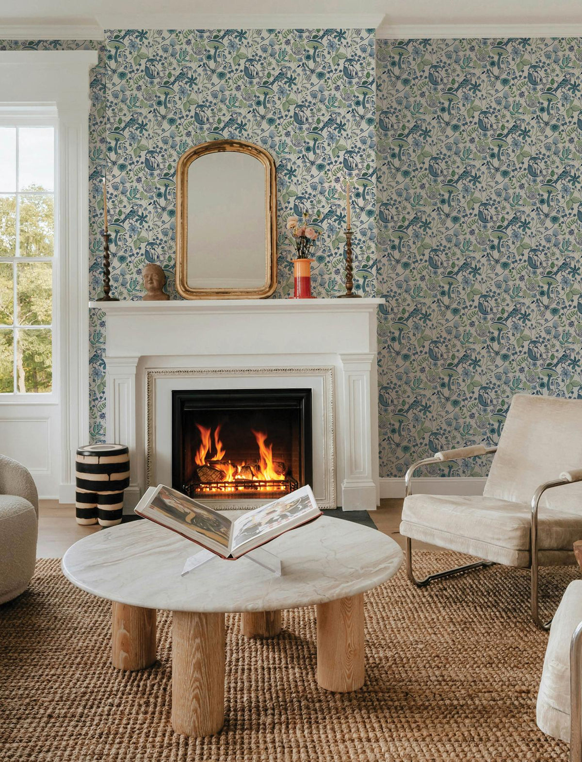 A-Street Prints Wonder Teal Woodland Animals Wallpaper