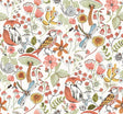 A-Street Prints Wonder Orange Woodland Animals Wallpaper
