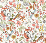 A-Street Prints Wonder Orange Woodland Animals Wallpaper