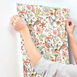 A-Street Prints Wonder Orange Woodland Animals Wallpaper