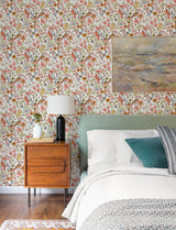 A-Street Prints Wonder Orange Woodland Animals Wallpaper