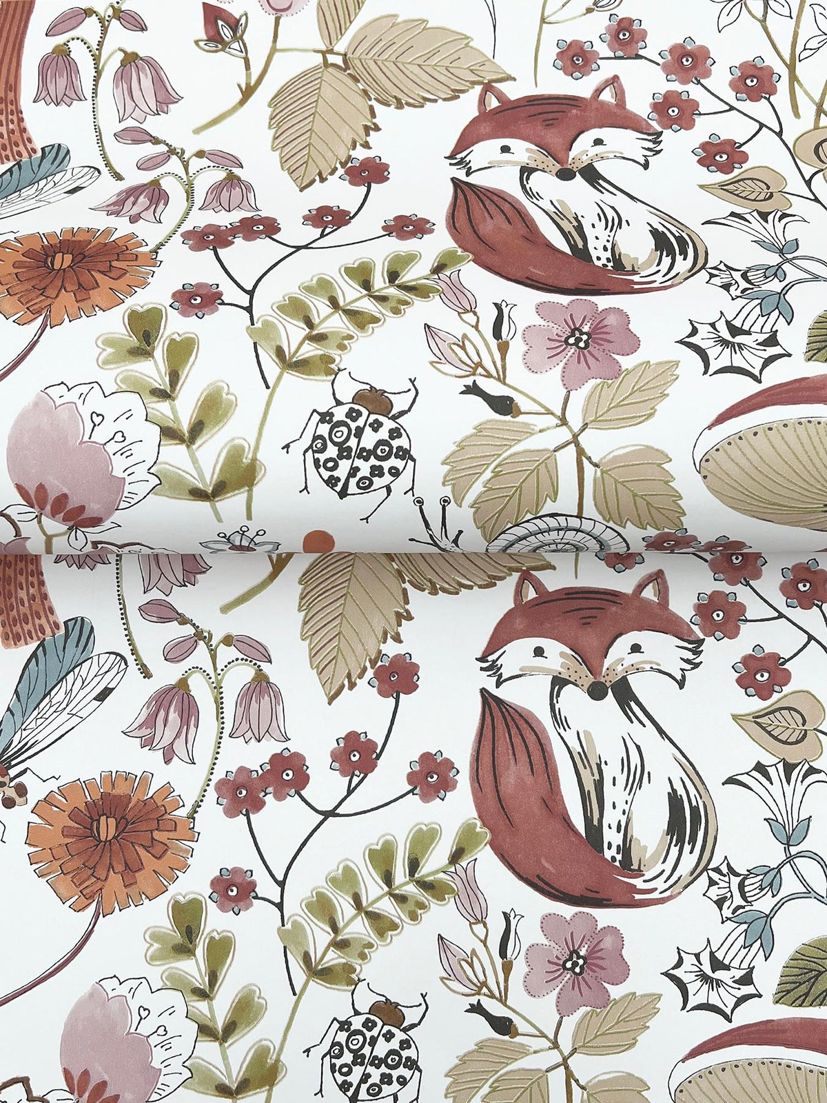 A-Street Prints Wonder Plum Woodland Animals Wallpaper
