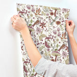 A-Street Prints Wonder Plum Woodland Animals Wallpaper