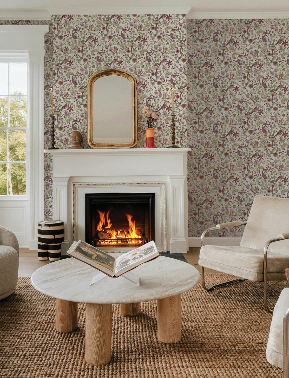 A-Street Prints Wonder Plum Woodland Animals Wallpaper