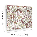 A-Street Prints Wonder Plum Woodland Animals Wallpaper