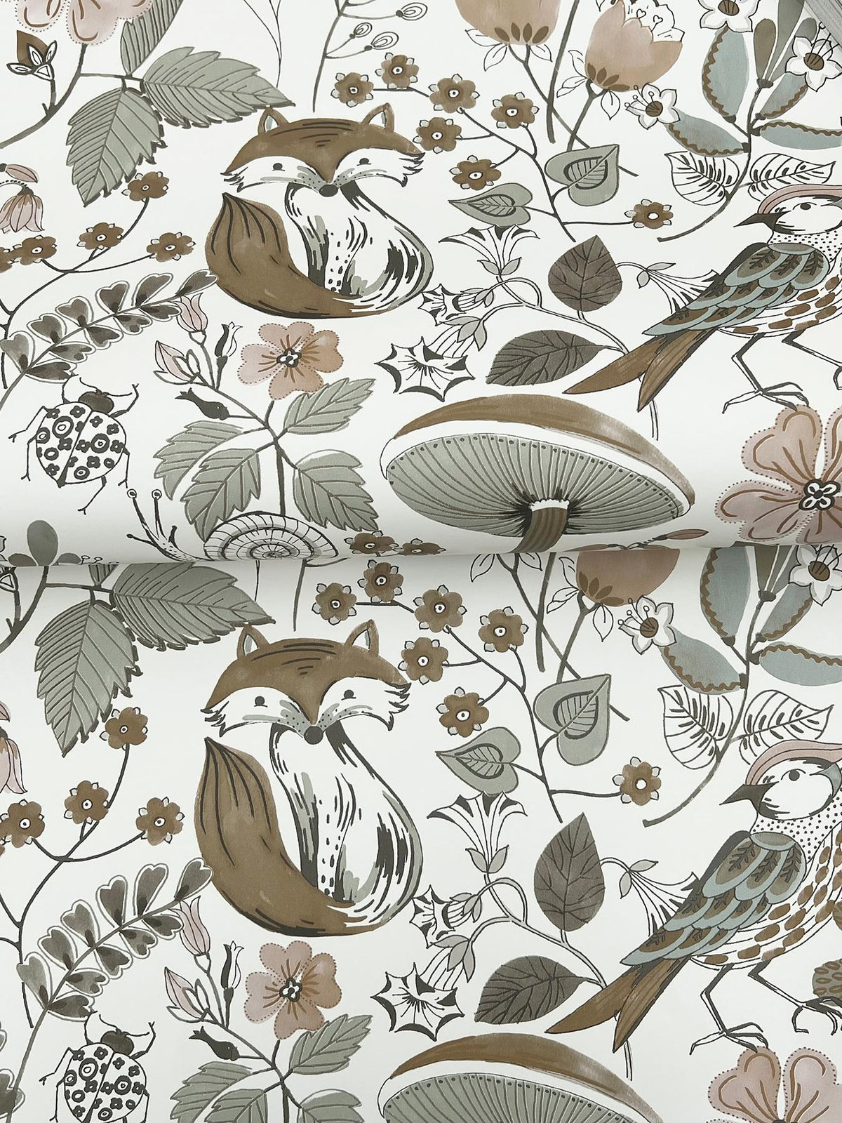 A-Street Prints Wonder Chocolate Woodland Animals Wallpaper