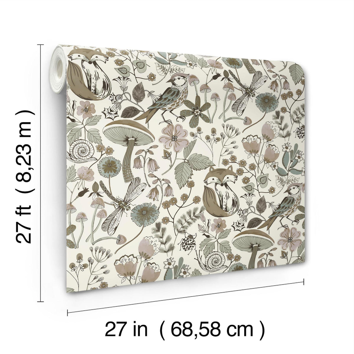 A-Street Prints Wonder Chocolate Woodland Animals Wallpaper