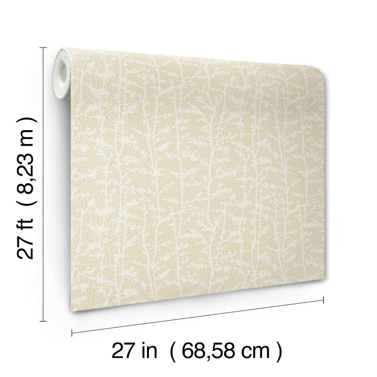 A-Street Prints Layton Butter Climbing Vines Wallpaper