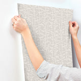 A-Street Prints Layton Taupe Climbing Vines Wallpaper