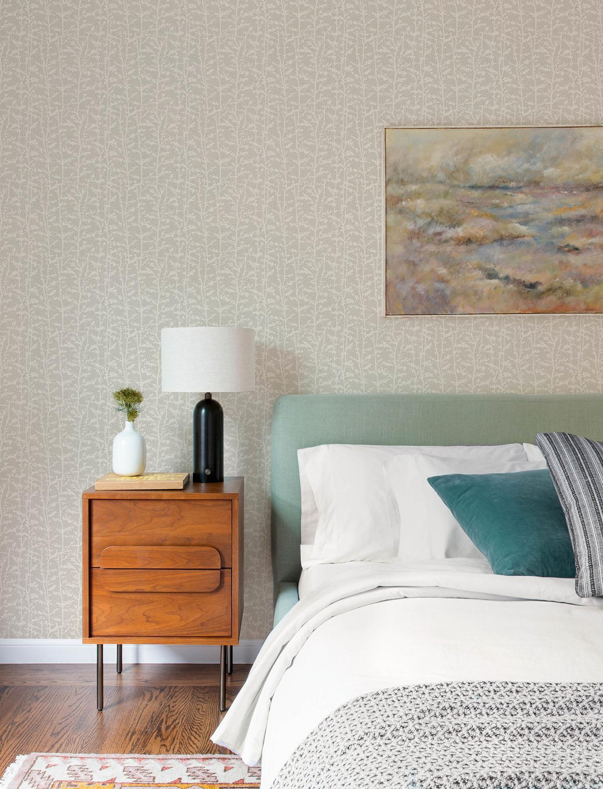 A-Street Prints Layton Taupe Climbing Vines Wallpaper