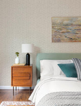 A-Street Prints Layton Taupe Climbing Vines Wallpaper