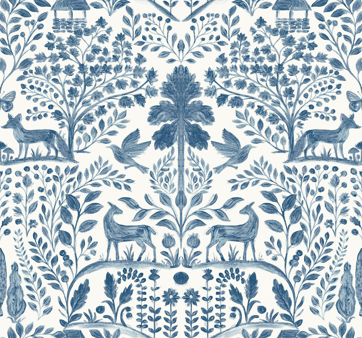 A-Street Prints Anoki Blue Scenic Woodlands Wallpaper
