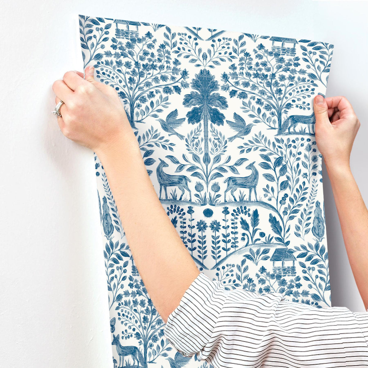 A-Street Prints Anoki Blue Scenic Woodlands Wallpaper