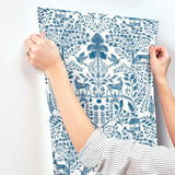A-Street Prints Anoki Blue Scenic Woodlands Wallpaper