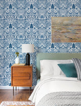 A-Street Prints Anoki Blue Scenic Woodlands Wallpaper