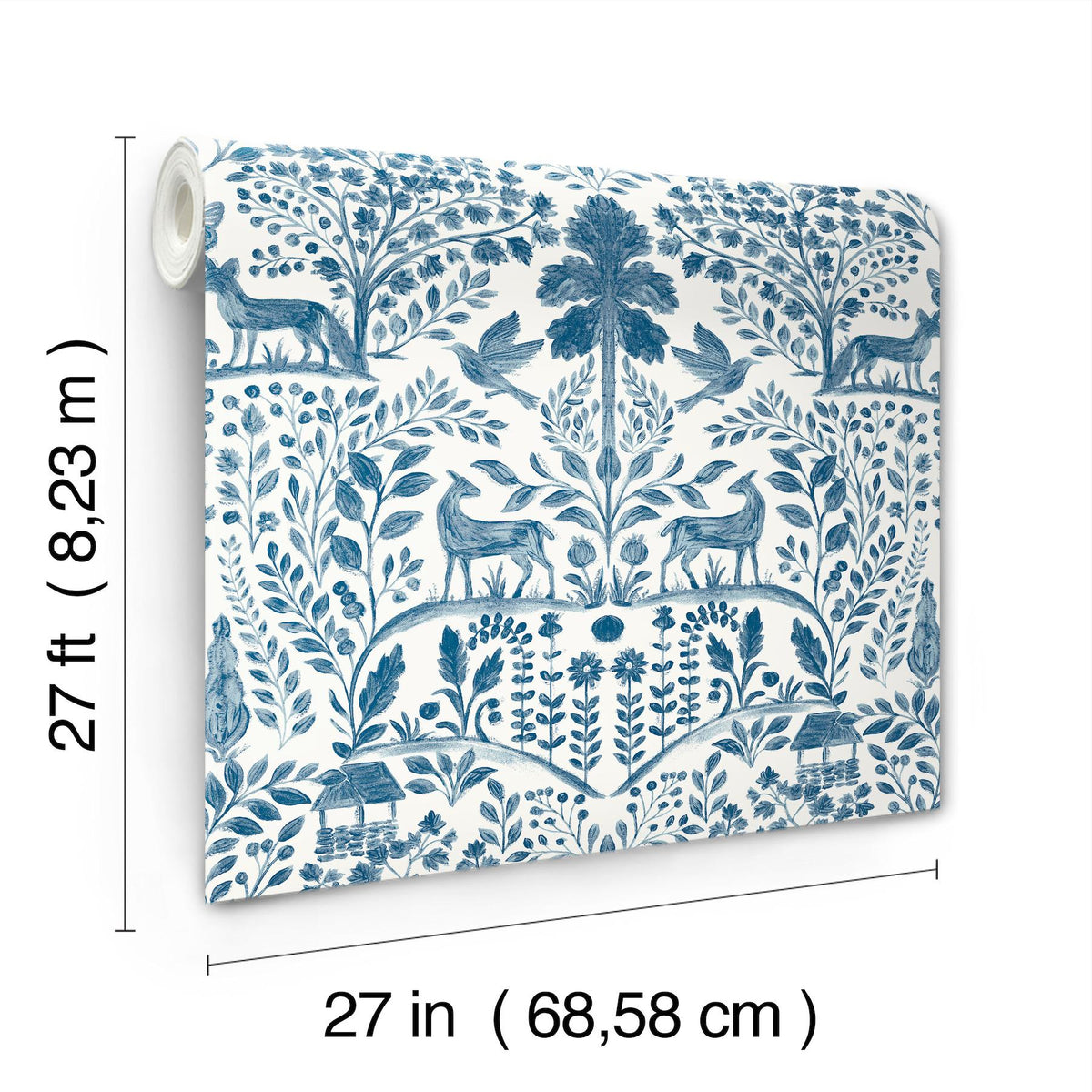 A-Street Prints Anoki Blue Scenic Woodlands Wallpaper