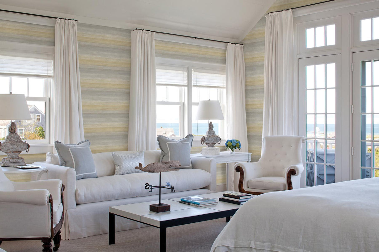 York Ombrello Grey Stripe Wallpaper