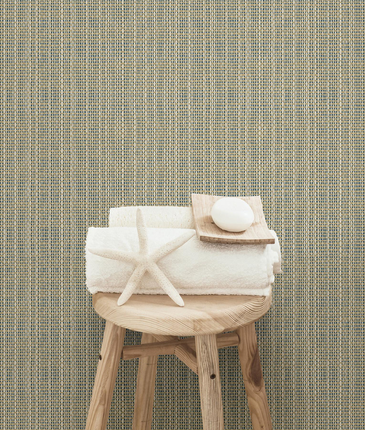York Kent Taupe Faux Grasscloth Wallpaper