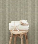 York Kent Taupe Faux Grasscloth Wallpaper