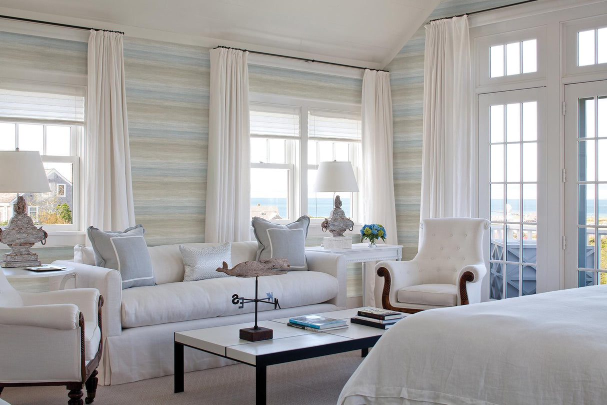 York Ombrello Beige Stripe Wallpaper