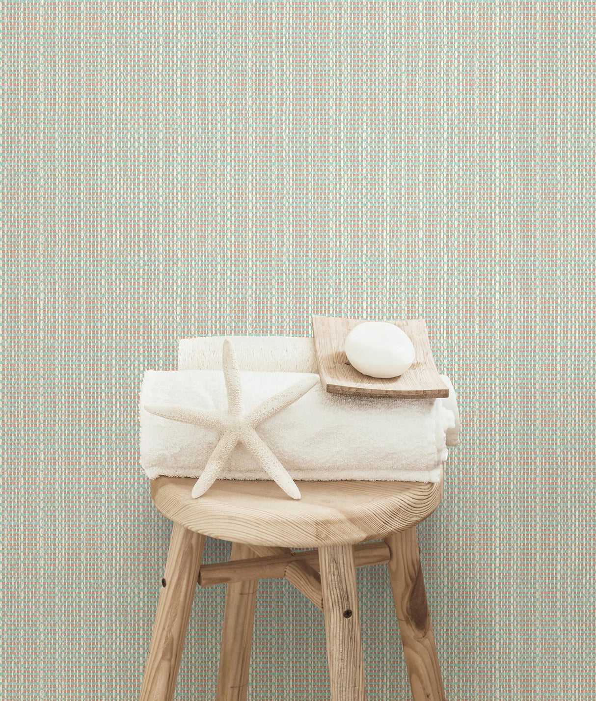 York Kent Coral Faux Grasscloth Wallpaper