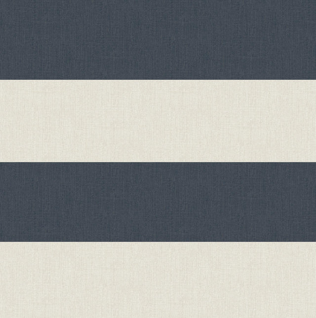 York Awning Navy Stripe Wallpaper