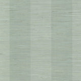 York Oakland Aqua Grasscloth Stripe Wallpaper