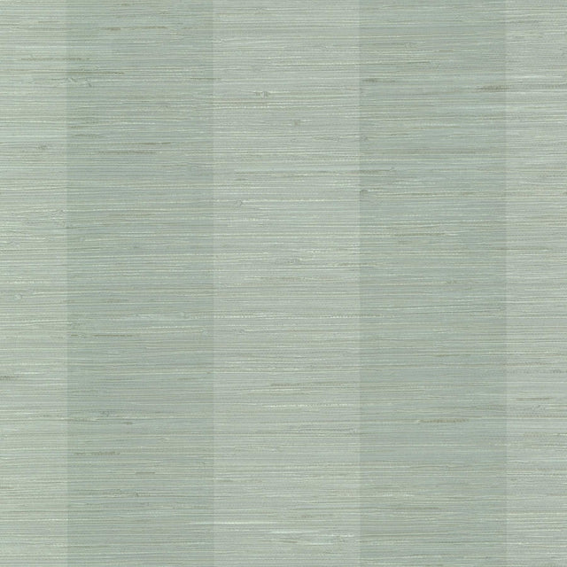 York Oakland Aqua Grasscloth Stripe Wallpaper