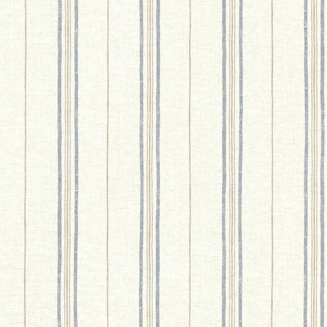 York Catals Navy Grain Stripe Wallpaper